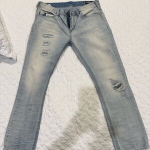 Buffalo David Bitton Light Blue Distressed Jeans